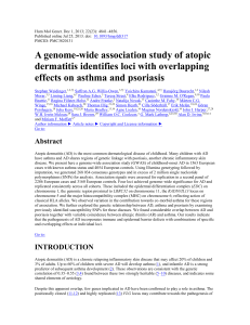 A genome-wide association study of atopic dermatitis identifies loci