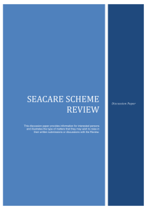 seacare scheme review - Department of Employment