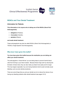 NOACs and Your Dental Treatment