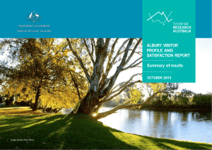 albury visitor profile and satisfaction report: summary of results