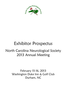 2007 Exhibitor Prospectus - North Carolina Neurological Society