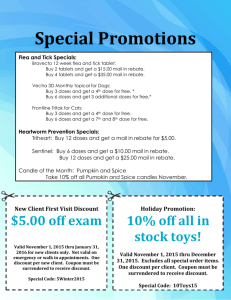 Special Promotions Flea and Tick Specials