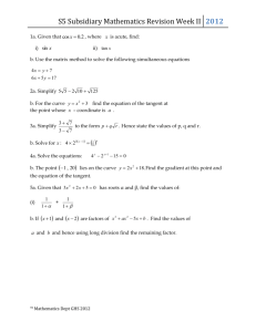 Curve Fitting And Solution Of Equation