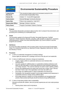 Environmental Sustainability Procedure