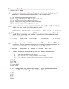 Gas Laws Review Answer Key