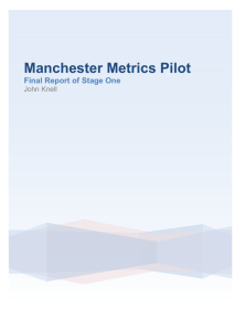 Chapter 1: Manchester Metrics Pilot