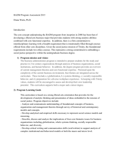 2015 BADM Program Assessment - Trinity Washington University