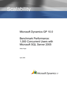 Microsoft Dynamics GP Scalability White Paper