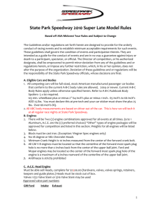 State Park Speedway Super Late Model Rules