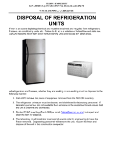 Disposal of Refrigerators