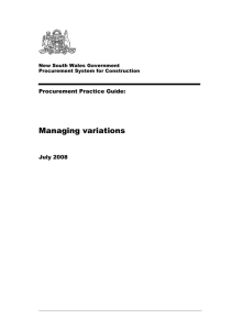 Managing variations - ProcurePoint