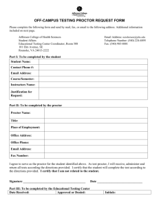Off Campus Proctor Request Form
