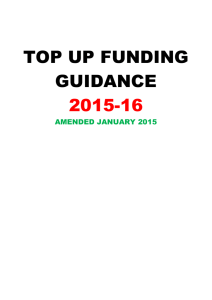 Top Up Funding Guidance 2015-16