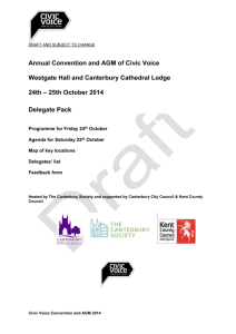 Welcome to the first Convention and AGM of Civic Voice
