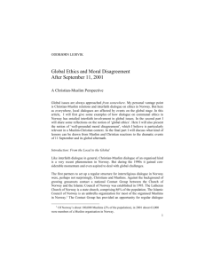 Global Ethics and Moral Disagreement