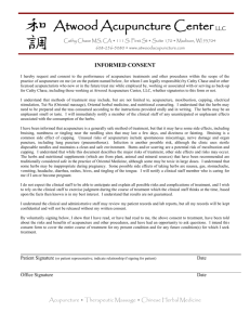 Informed Consent Form - Atwood Acupuncture Center, LLC