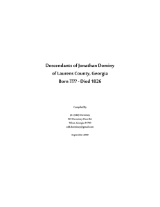 Microsoft Word - South Georgia & Dorminey Family Genealogy