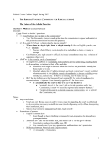 Federal Courts Outline: Siegel, Spring 2007