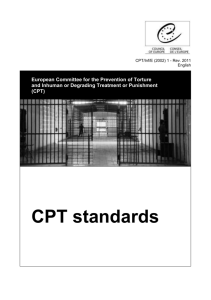 CPT Standards - European Committee for the Prevention of Torture