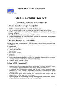 Fièvre Hemorragique à Virus Ebola