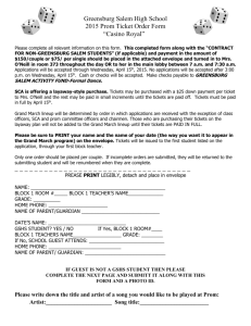 Prom Ticket Application - Greensburg Salem School District