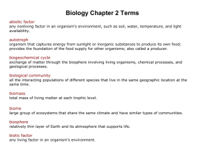 Biology Chapter 2 Terms Quiz