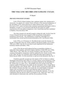 The Volcanic Record and Climatic Cycles