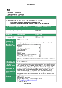 Safeguarding of children and vulnerable adults