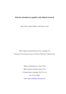 Selective attention in cognitive and clinical research