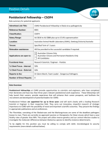 Position Details - Postdoctoral Fellowship - CSOF4
