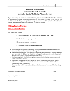 IBC Modification Form - Office of Research Compliance
