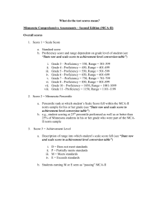 What do the test scores mean