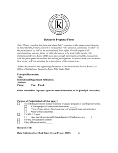 Institutional Review Board - Kirkwood Community College