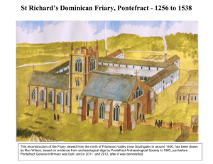 St Richard`s Dominican Friary, Pontefract