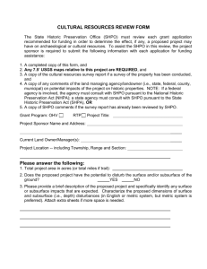 CULTURAL RESOURCES REVIEW FORM The State Historic