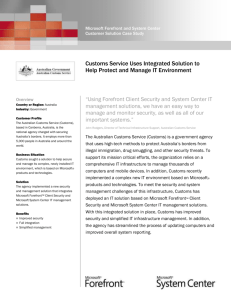 Customs Service Uses Integrated Solution to