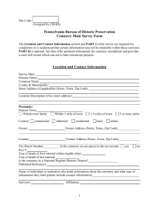 Cemetery General Survey form