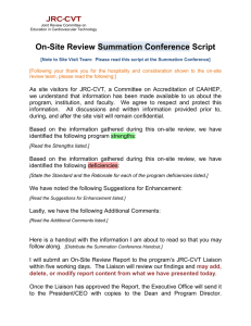 Summation Script - JRC-CVT