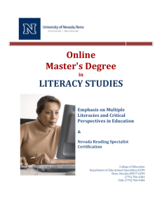 Master`s Programs - University of Nevada, Reno
