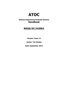 ATOC Railway Engineering Graduate Scheme Handbook