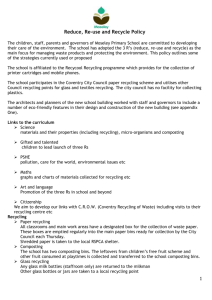 Recycling Policy - Moseley Primary School