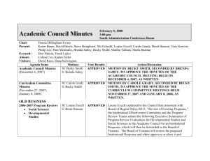 Academic Council Minutes