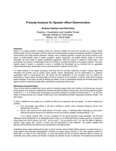 Prosody Analysis for Speaker Affect Determination