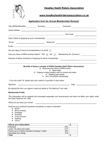 Membership form - Headley Heath Riders