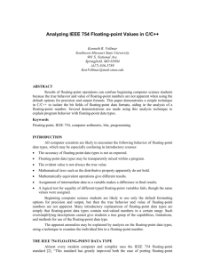 the ieee 754 floating-point data type