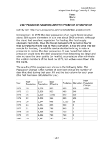 Deer Population Graphing Activity: Predation or Starvation