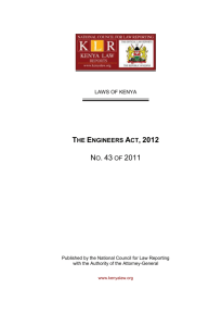 The Engineers Act, 2011