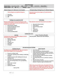 Clinical Preparation Sheet Sample