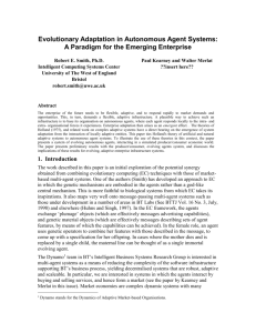 Evolutionary Adaptation in Autonomous Agent Systems: Implications