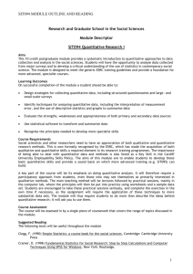 SIT094 Quantitative Research I